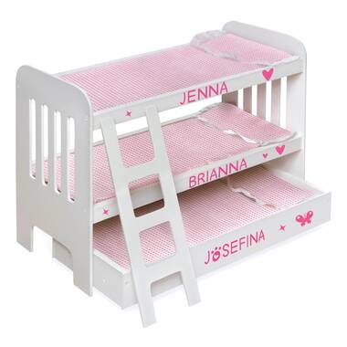 Badger basket doll bunk beds clearance with ladder and storage armoire